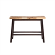 Amber Counter Height Bench-33 Inch Natural Brown Seat-Espresso Brown