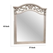 Dresser Mirror-Antique Silver Pine Wood-Molded Frame Detail-37x41