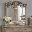 Dresser Mirror-Antique Silver Pine Wood-Molded Frame Detail-37x41