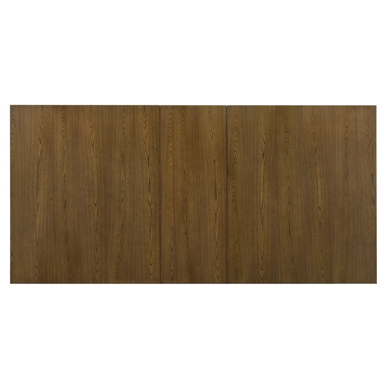 Lyoi Extendable Dining Table w Trestle Base-Hickory Brown-71-87 Inch