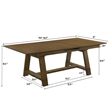 Lyoi Extendable Dining Table w Trestle Base-Hickory Brown-71-87 Inch