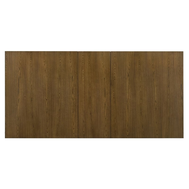 Lyoi Extendable Dining Table w Trestle Base-Hickory Brown-71-87 Inch