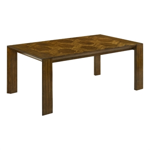 Liyo Dining Table-Modern 71 Inch Rectangular Top-Warm Brown Wood