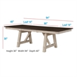 Riby Dining Table-66-94 Inch Top with 2 Leaves-Gray Antique White Wood
