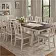 Riby Dining Table-66-94 Inch Top with 2 Leaves-Gray Antique White Wood