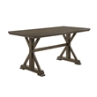Omal Counter Height Dining Table-Khaki Brown 71 Inch Top-Trestle Base
