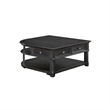 Cocktail Coffee Table w Storage- 38 Inch Lift Top- Charcoal Black