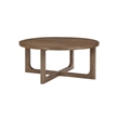Coffee Table- 42 Inch Round Top- Open X-Base Design- Light Brown