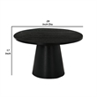 Coffee Table- Cone Pedestal Base- 29 Inch Round Top in Black