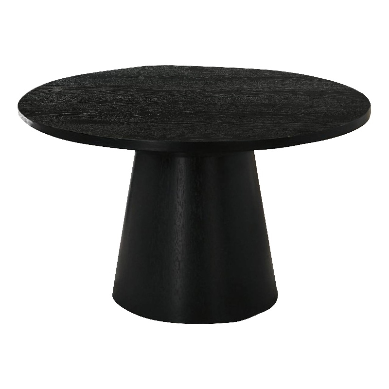 Coffee Table- Cone Pedestal Base- 29 Inch Round Top in Black