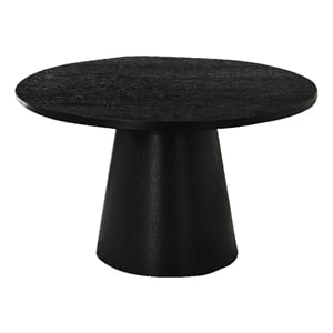 Coffee Table- Cone Pedestal Base- 29 Inch Round Top in Black