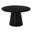 Coffee Table- Cone Pedestal Base- 29 Inch Round Top in Black