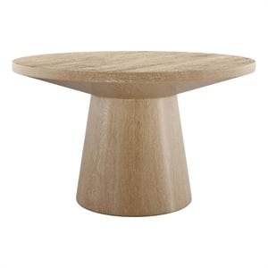 Coffee Table- Pedestal Base- 29 Inch Round Top in Oak Brown