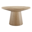 Coffee Table- Pedestal Base- 29 Inch Round Top in Oak Brown