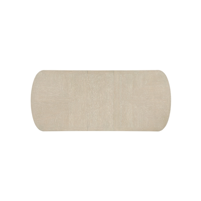 Dining Table with Extension Leaf- 78-96 Inch Top- Light Oak Brown