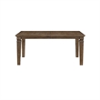 Dining Table w Removable Leaf- 66-84 Inch Top- Light Brown Veneer