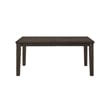 Dining Table w Removable Leaf- 66-84 Inch Top- Espresso Brown