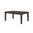 Dining Table w Removable Leaf- 66-84 Inch Top- Espresso Brown