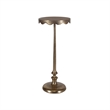 Accent Table- 10 Inch Round Top w Scalloped Edges- Antique Brass