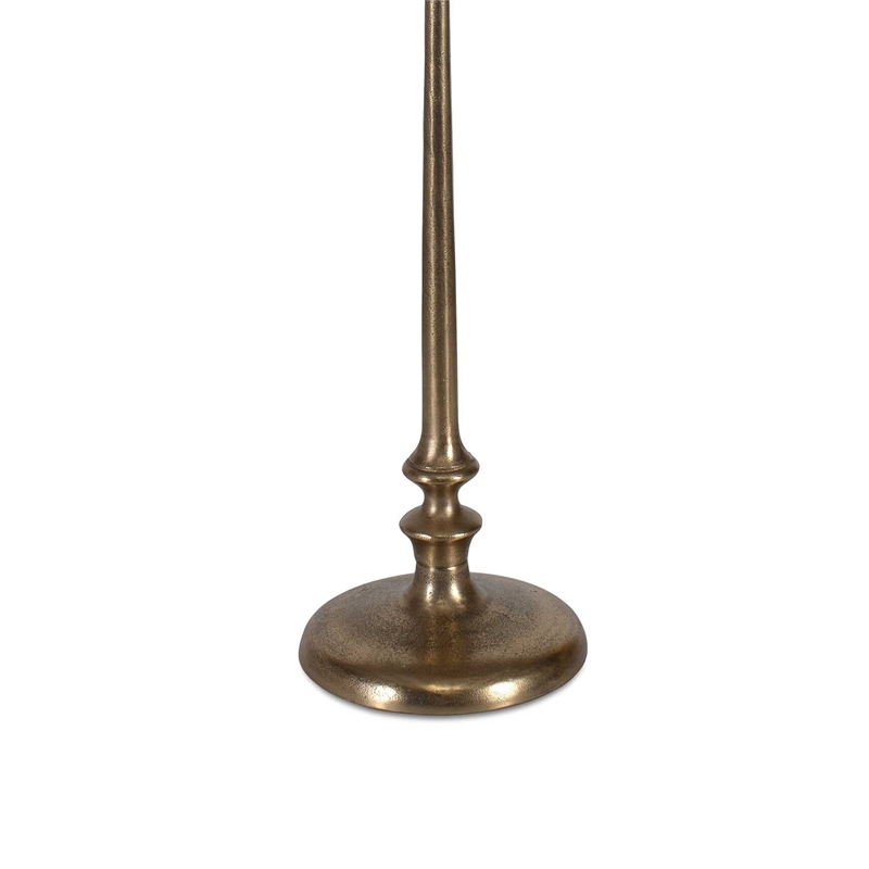 Accent Table- 10 Inch Round Top w Scalloped Edges- Antique Brass