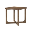 Side End Table- 24 Inch Square Top- X-Base Design- Light Brown