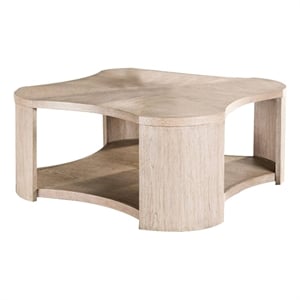 Cocktail Table- Open Lower Shelf- 50 Inch Oval Oak Brown Wood Top