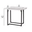 Side End Table- Black Steel Sled Base- 22 Inch