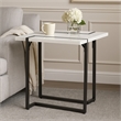 Side End Table- Black Steel Sled Base- 22 Inch