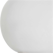 Table Lamp- White Linen Shade- White Gourd Ceramic Body- 26 Inch