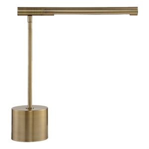 Desk Lamp- Rotating Arm- LED Light System- Antique Brass 17 Inch