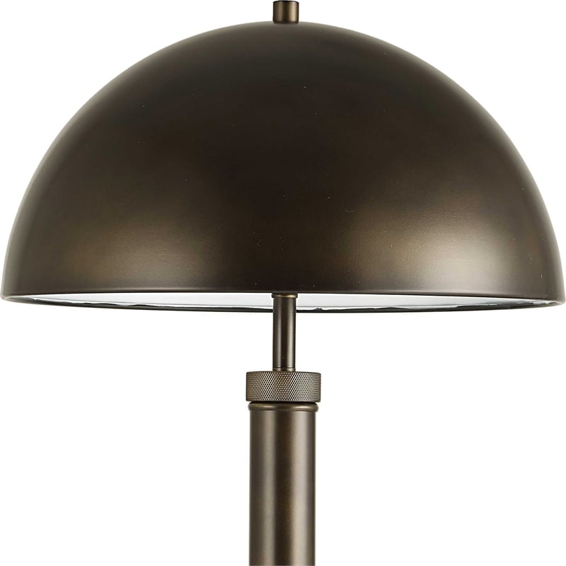 Modern Floor Lamp with Dome Metal Shade- 59 Inch Dark Bronze