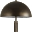 Modern Floor Lamp with Dome Metal Shade- 59 Inch Dark Bronze