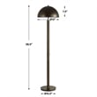 Modern Floor Lamp with Dome Metal Shade- 59 Inch Dark Bronze