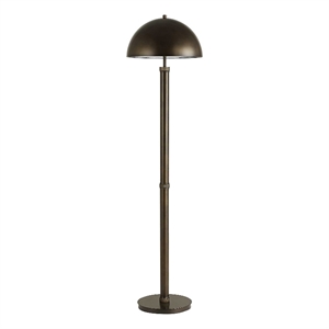 Modern Floor Lamp with Dome Metal Shade- 59 Inch Dark Bronze