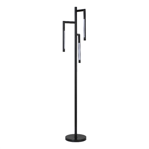 Floor Lamp with Rotating LED Arms and Dimmer- 72 Inch Black