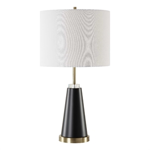 Table Lamp- Black Tapered Base- 28 Inch