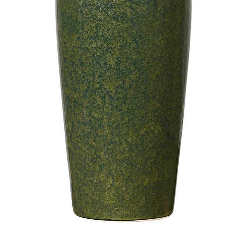 Table Lamp- Beige Linen Shade- Ceramic 28 Inch