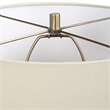 Table Lamp- Beige Linen Shade- Ceramic 28 Inch
