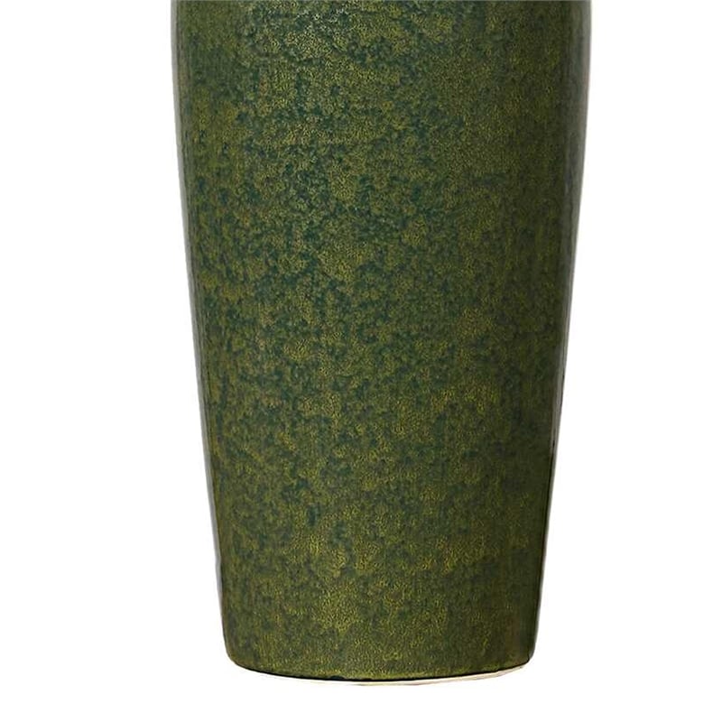 Table Lamp- Beige Linen Shade- Ceramic 28 Inch