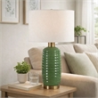 Table Lamp- Off White Linen Shade- 27 Inch
