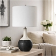 Table Lamp- White Linen Shade- 23 Inch