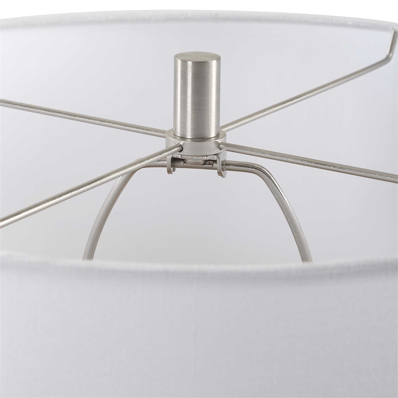 Table Lamp- Teal Ribbed Ceramic Base- 28 Inch