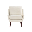 Accent Armchair- Beige Chenille- Solid Wood Angled Legs