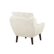 Accent Armchair- Beige Chenille- Solid Wood Angled Legs