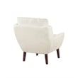 Accent Armchair- Beige Chenille- Solid Wood Angled Legs