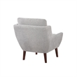 Accent Armchair- Soft Gray Chenille- Solid Wood Angled Legs