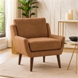 Accent Armchair- Burnt Orange Chenille- Solid Wood Angled Legs