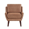 Accent Armchair- Burnt Orange Chenille- Solid Wood Angled Legs