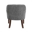 Accent Armchair- Button Tufted Back- Sloped Arms- Gray Polyester