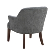Accent Armchair- Button Tufted Back- Sloped Arms- Gray Polyester